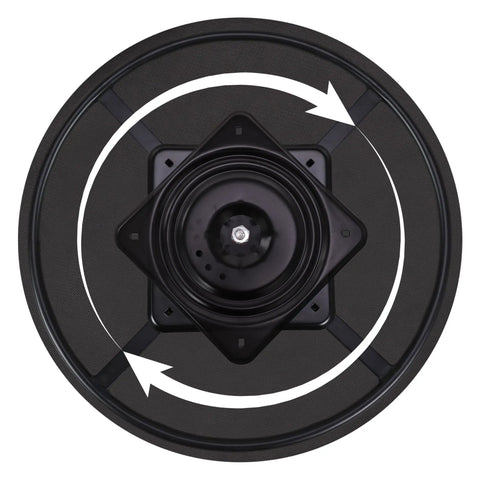 24 Inch Recliner Swivel Base Conversion Kit For Chairs With Round Ring And 10 Inch Square Rotating Plate With Ball Bearings And EVA Mat, top view