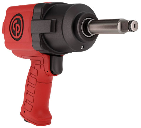 One Half Inch Air Impact Wrench With Two Inch Extension Anvil Twin Hammer Pistol Grip Industrial Repair And Assembly Tool In Durable Pistol Handle Design 715 Foot Pounds Of Torque And 970 Nm At Ten Thousand RPM