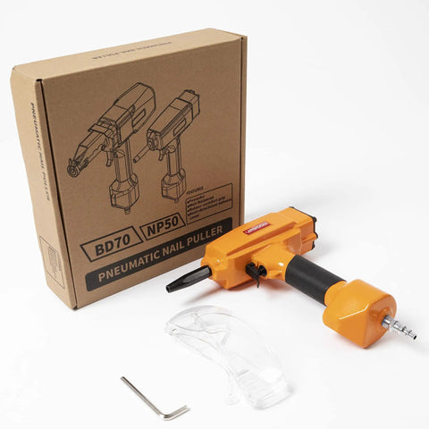 Pro Grade Air Punch Nailer Nail Remover Pneumatic Puller for Denailing and Wood Recycling with accessories and box