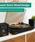 Powered Bookshelf Speakers With Built-In Amplifier And 3-Inch Drivers For Turntables, TV, PC, And Wireless Music Streaming