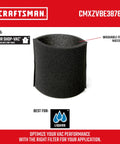 Foam Sleeve Wet Dry Vac Replacement Filter For Shop Vacs Washable And Reusable Wet Application Filter That Protects Exhaust