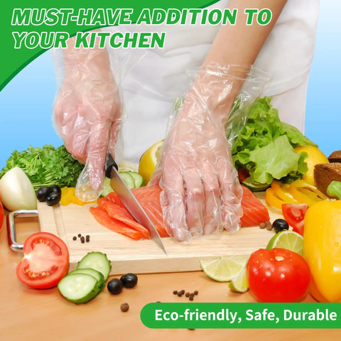 Disposable Plastic Gloves Bulk Pack 1200 Count Clear Food Handling Gloves For Kitchen Food Prep Service Cooking And Cleaning Great For Home Cooks And Professional Kitchens One Size Fits Most
