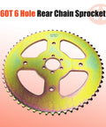60T 420 Sprocket With 37mm Bore 6 Hole Mount Beefed Up High Torque Rear Chain Sprocket Replacement for Mini Bikes