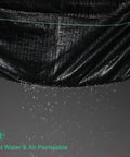 Close-up of Heavy Duty Weed Barrier Landscape Fabric 3.2oz Premium Ground Cover Mat demonstrating water permeability