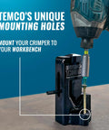 Hammer Lug Crimper Tool For Battery And Welding Cables Crimps 8 AWG Through 4/0 with Indent Crimp, bench mountable view