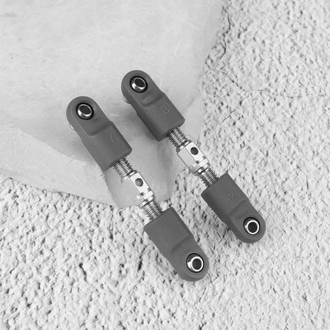 Adjustable RC Car Steering Linkage Pull Rod For MJX Hyper Go 1/14 And 1/16 Series Including 14209 14210 H16PL H16DR H16BM For Precise Tweakable Steering Restore And Easy Upgrades, two-piece adjustable metal rod set