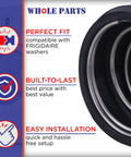 Beefed Up Whole Parts Washer Tub Seal Kit 5303279394 Main Center Seal Assembly Replacement For Select Washers Non OEM Easy Install Durable Build Replaces AP2142342 And More black washer tub seal compatible with Frigidaire