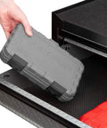 Person placing carrying case with 3/8 Inch Drive Long Torx Bit Socket Set 12-Piece T10 To T60 With S2 Steel Bits into drawer