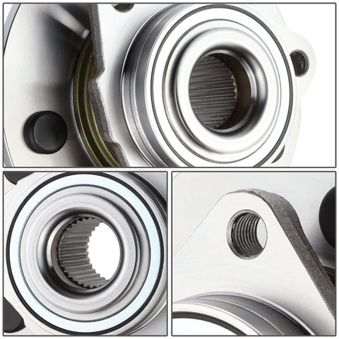 Close-up of Factory Style Front Wheel Bearing Hub Assembly With ABS Sensor Plug For Dodge Ram 1500 4x4 2002-2005 Replacement