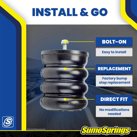Toyota Tacoma Rear SumoSprings Kit For 2024 2025 Bolt-On Load Leveling Springs shown with install details