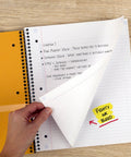 Hustle Ready Black Spiral Notebook With Five Subject Sections And College Ruled Paper Providing Clean Lines And No Bleed Pages Built For Daily Study Grinds And Phone Pairing showing written notes and no bleed pages.
