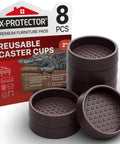 Non Slip Rubber Furniture Cups Set Of 4 For 2 Inch Caster Feet Keeps Furniture In Place With Premium Floor Protection Coasters