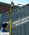 Telescoping Inspection Mirror With Fiberglass Pole Lightweight And Durable Pro Grade Tool For Reaching Tight Spots From Four To Eight Feet Eight By Ten Inch Acrylic Mirror For Vehicles Tanks And Utilities held up for roof inspection