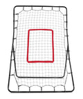 PitchBack Baseball And Softball Pitching Net And Rebounder For Fielding Practice Black And Red Durable Steel Frame With Sturdy Net