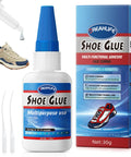 Heavy Duty Shoe Repair Glue For Boots, Sneakers, Heels And Sandals, 30g, Tough As Nails Adhesive For Sole Repairs packaging and bottle