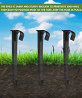 Pack Of 100 Half Inch Irrigation Tubing Hold Down Stakes Beefed Up Heavy Duty Anchors For Sprinkler Garden Landscaping Drip Lines Three Quarters Inch By Four Point Three Three Inch installed in soil