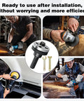 All-In-One 10mm Drill Angle Grinder Connecting Rod Set With Arbor Adapter in use for cutting, grinding, and polishing.