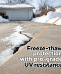 Heavy Duty Penetrating Concrete Sealer For Driveway One Gallon Water Based Paver Protectant Outdoor Waterproof showing cracked driveway.
