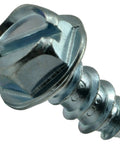 Premium Grade Badass Zinc Plated Steel Screws Twelve Gauge Half Inch Slotted Hex Washer Head showing the slotted top.