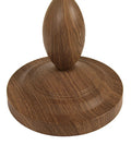 Base of Stacked Bubble Steel Floor Lamp With Faux Walnut Finish, showcasing detailed walnut-like texture
