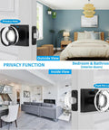 Keyless Privacy Glass Door Knob In Sleek Matte Black With Vintage Crystal Finish For Bedroom And Bathroom Doors Interior