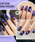 9D Magnetic Cat Eye Nail Polish Kit With Magnet Quick Dry Finish Dope Holographic Galaxy Lacquer That Requires Black Base Coat Non Gel Nail Polish For Women Girls 16ml Fast Dry Manicure on nails