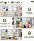 Adjustable RV Refrigerator Tension Rods 19.5 To 36.7 Inches Heavy Duty Non Slip Bar Set installation guide in fridge