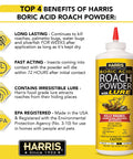 Heavy Duty Boric Acid Roach And Silverfish Killer Dust With Irresistible Lure For Fast Acting Bug Nuking And Long Lasting Puffer Bottle Pest Control Kit 16 Oz, featuring benefits of use.