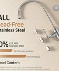 KES NSF Certified All Metal Drinking RO Water Faucet Non-Plastic Connector with lead-free stainless steel and components.