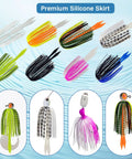 Slick Silicone Jig Skirts For Spinnerbaits And Buzzbaits With Shimmering Flakes 12 Color Bass Fishing lure replacement strands