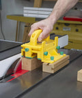 Person using Matchfit Dovetail Hardware Kit One Inch Six Piece For Jigs With 360-Degree Motion on woodworking setup