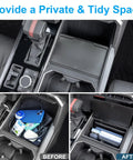 Toyota Tundra And Sequoia Hidden Center Console Organizer with Press Open Secret Compartment for 2022-2026 models