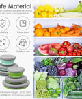 Collapsible Silicone Camping Bowl Set With Lids 6 Pack Food Grade Foldable in 300ml 600ml 1000ml sizes beside stocked fridge