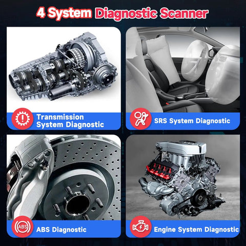 NT604 OBD2 Scanner Diagnostic Tool With ABS SRS Engine And Transmission Diagnostics overview of systems
