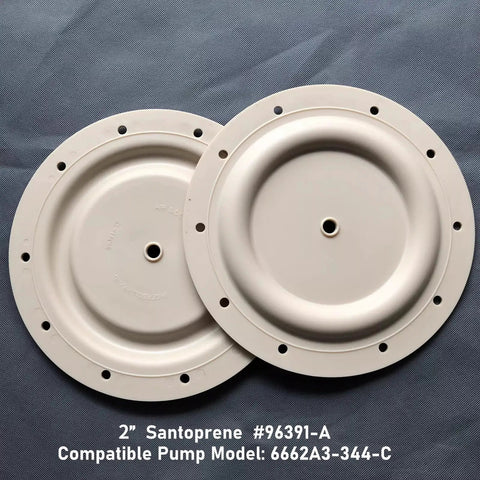 Pro Series Air Pump Diaphragm Rebuild Kit for 2 Inch Pumps with Santoprene Sealing Ring Yellow 330mm 2 Pieces Replacement