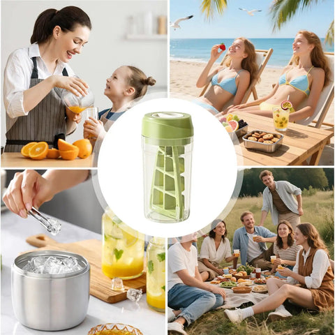 No Sweat Deep Chamber Ice Molds With Spin Top Silicone Lid Crafting Crisp Whiskey Cubes and Reliable Beverage Chillers for outdoor gatherings.
