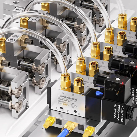 Push To Connect Air Brake And Air Line Fittings 1 Quarter Inch Tube OD To 3 Eighth Inch NPT Thread DOT on pneumatic setup
