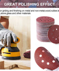 150 Piece Sanding Disc Set With 60 80 100 120 150 180 240 320 400 600 Grits 5 Inch 8 Hole Hook And Loop Discs for Random Orbital Sander
