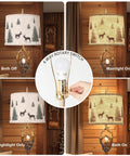 Rustic Farmhouse Antlers Floor Lamp With Nightlight, 4 way rotary switch operation showing main, nightlight, and both modes.