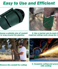 Steps using Magnetic Heavy-Duty Metal Pipe Cutting Guide Kit 1-5/8 Inch Pro-Grade Pipe Cutter with 22.5, 45, 90 degree cuts