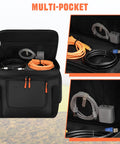 Carrying Case With Wheels For Portable Power Station Explorer 1000 V2 showing multiple pockets for cable storage