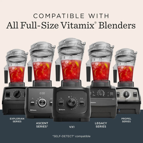 48 Ounce Aer Disc Blender Container with Self Detect Tech on various full-size Vitamix blenders for smoothies and more
