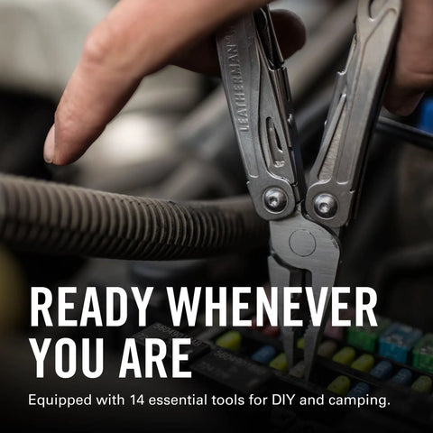Wingman Multitool With Spring Action Pliers And Scissors Stainless Steel 14 Tools In One For Home Worksite And Outdoors use