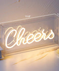 Plug And Play USB LED Lightbox Cheers Sign With 3D Neon Glow For Bar And Home Decor Wall Art And Desk Accessory Party Lighting