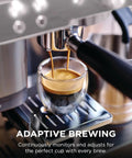 Brew Like A Pro At Home With This Triple Threat Espresso And Drip Coffee Maker Featuring Rapid Cold Brew Options Alongside Reliable Dual Shot Settings In Sleek Gunmetal Finish, brewing espresso shot into glass.
