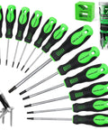 Magnetic Torx Screwdriver Set 13 Piece T5 To T40 Pro Grade Chrome Vanadium Steel Heat Treated Blades with magnetic tips