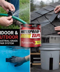 Heavy Duty Waterproof Tape 4 Inch By 10 Ft Rubberized Seal Patch For Active Leaks Sticks On Wet Surfaces Quick Fix Roofs Underwater