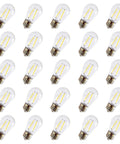 Clear S14 LED String Light Bulbs 2W Plastic Dimmable Replacement Bulbs For Outdoor Patio String Lights With E26 Base Pack Of 25 Ideal For Pergolas Decks And Outdoor Parties Weather Resistant And Safe arranged neatly