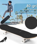 Skateboard with Grippy Grip Tape For Skateboards And Scooters 33 Inch By 9 Inch Black No Air Bubbles Durable Sandpaper 80-grit