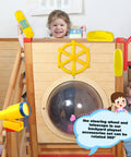 Pirate Ship Steering Wheel And Telescopes 3 Pack For Kids Plastic Swingset Accessories in yellow on playhouse